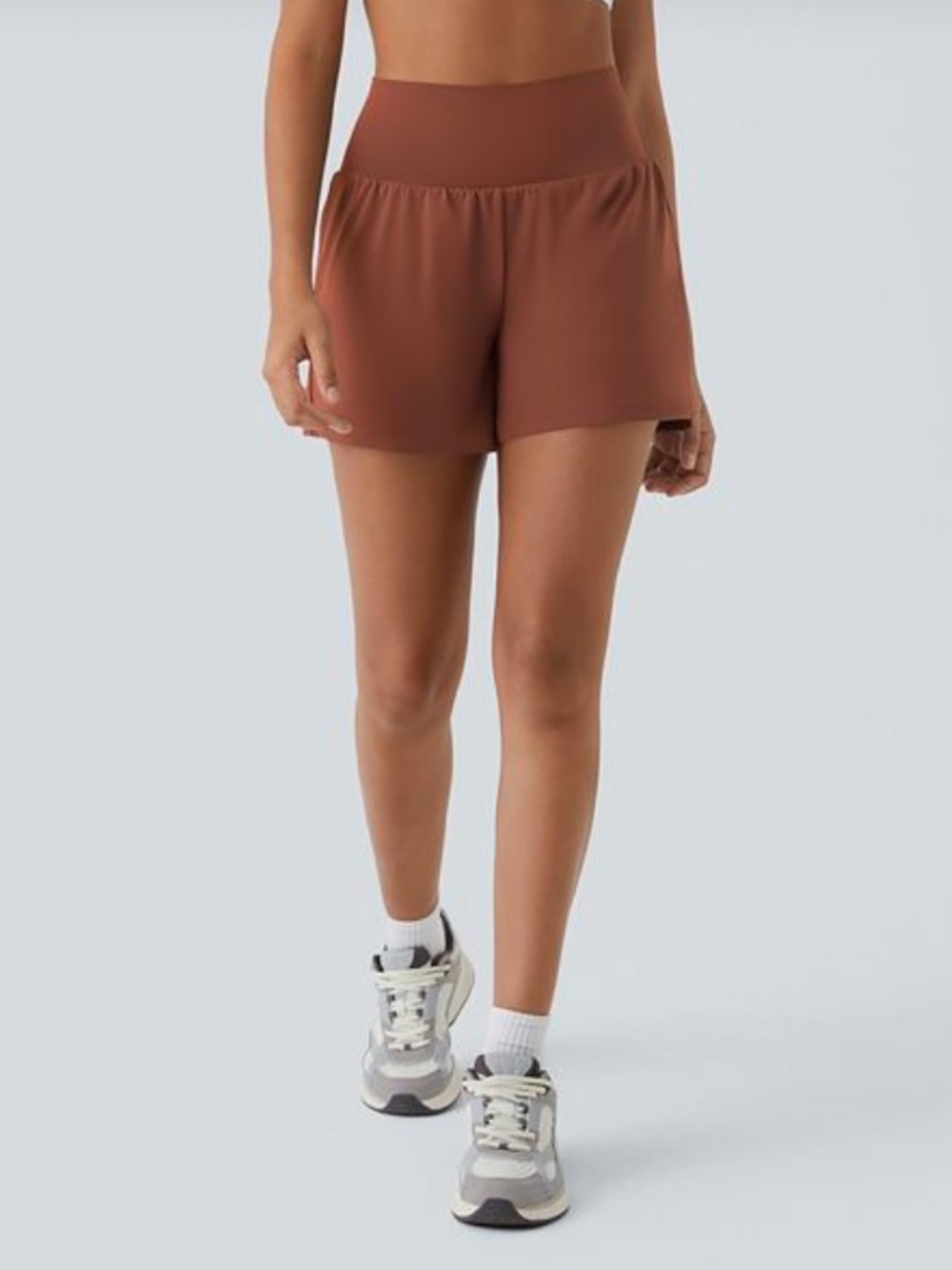 HALARA Rust Brown Athletic Shorts